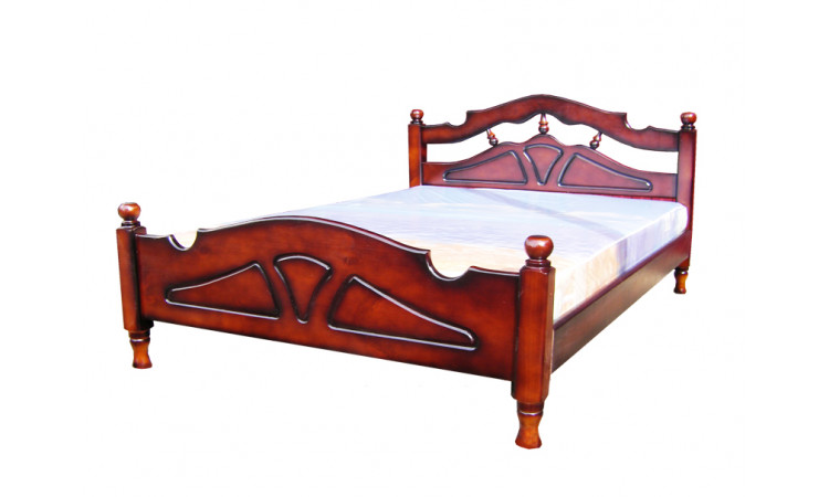 Кровать Солнце-2 из массива березы