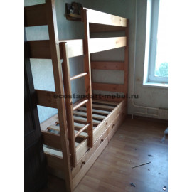 Кровать 2-х ярусная,старый орех-1