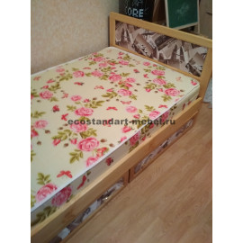 Кровать Ткань,классический орех-1